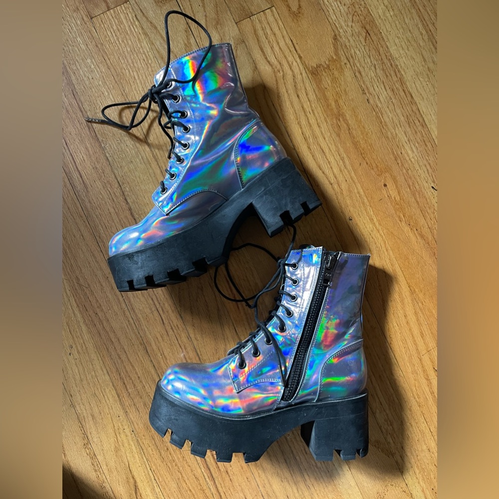 Holographic Platform boots